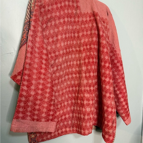 NWT Circa 26 By Skippy Cotton patchwork oversized quilted boho open front jacket - Picture 10 of 10